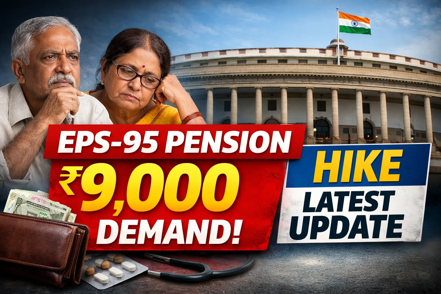 EPS-95 pension 9000 demand latest update on minimum pension hike