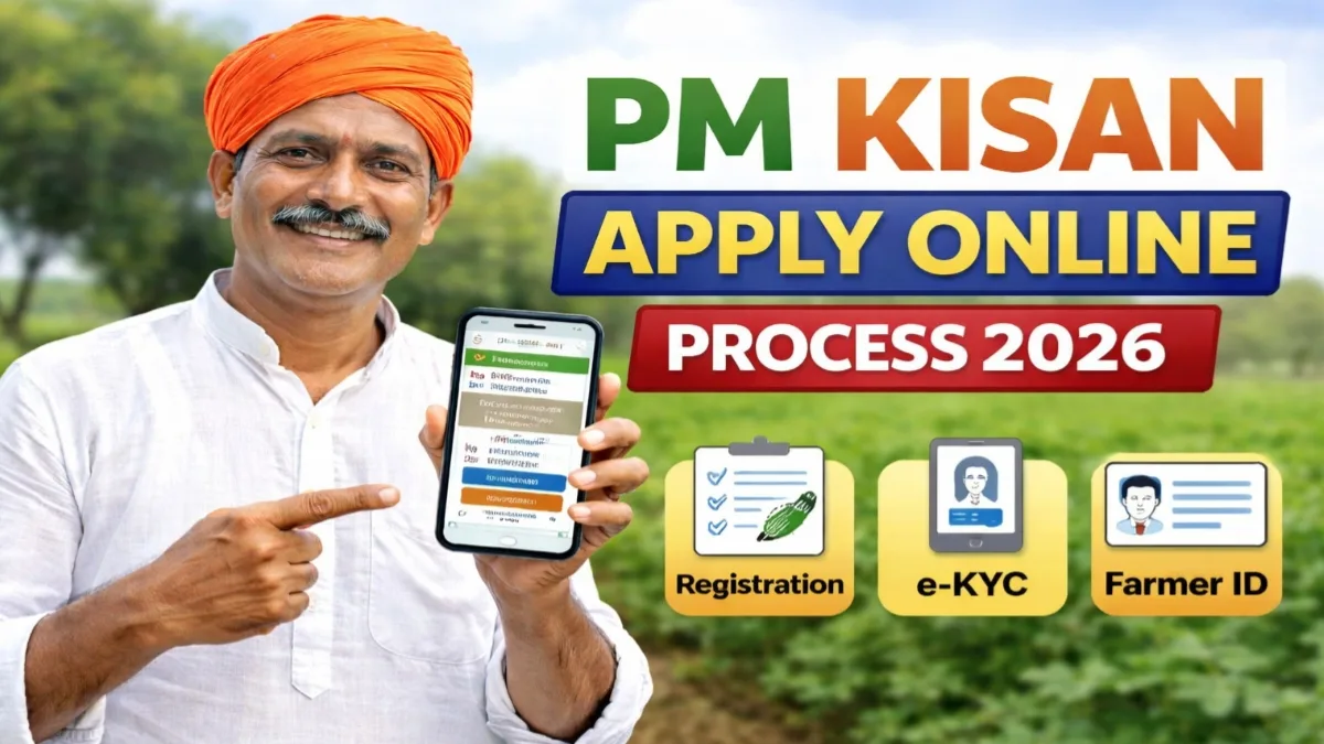 PM Kisan Apply Online Process 2026 step by step registration e-KYC Farmer ID guide